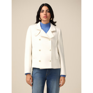 Oltre - Cappotto corto military - Bianco