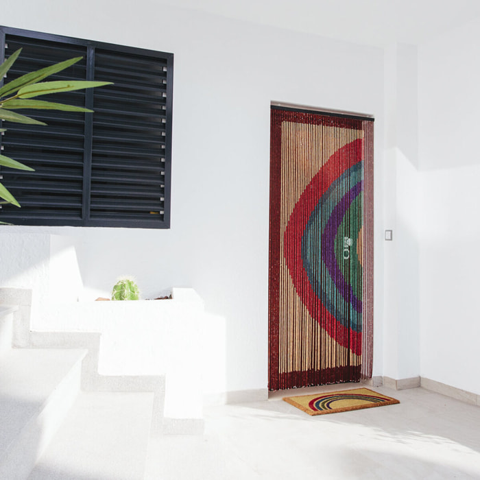 Cortina De Madera Rainbow 60 Líneas 90x200 Cm