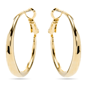 Pendientes de 28mm de diámetro acabado oro amarillo de 18k