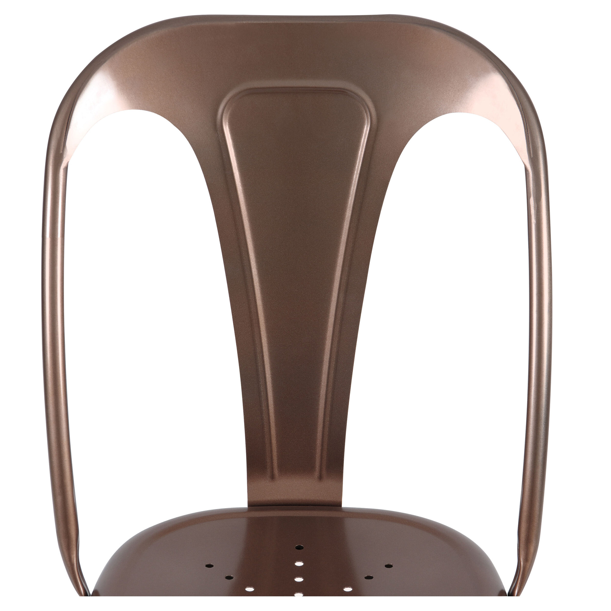 Lot de 2 chaises en métal cuivre - Indus