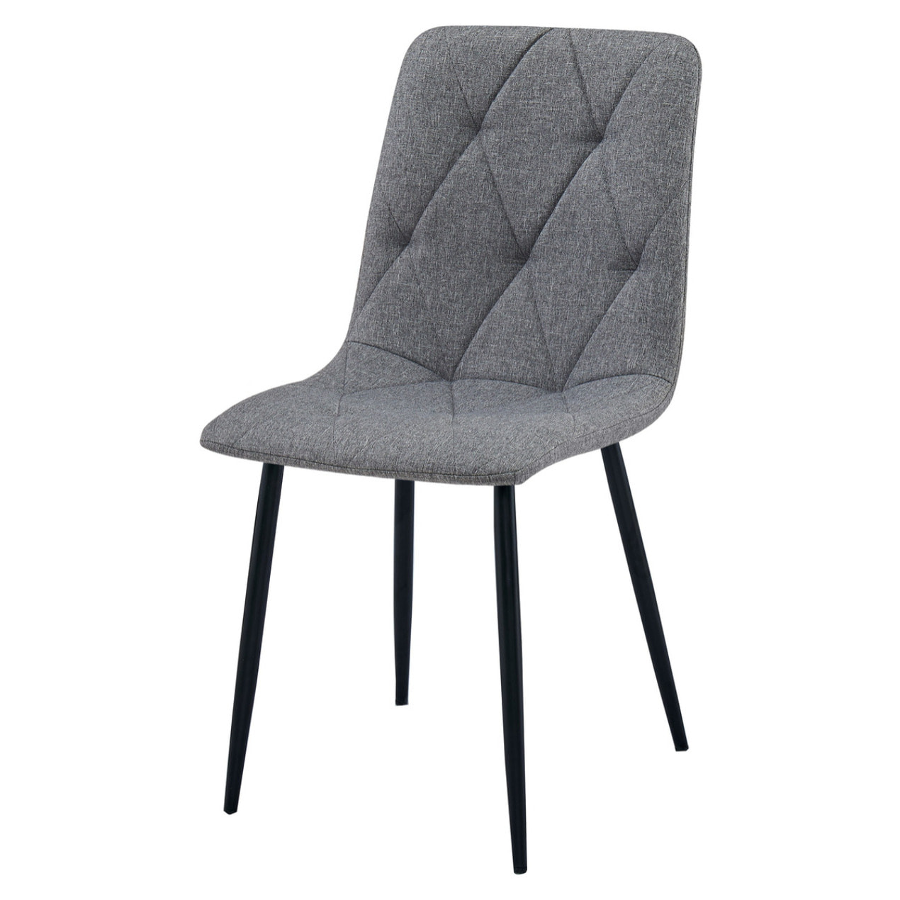 Sedia Libra imbottita in tessuto grigio scuro