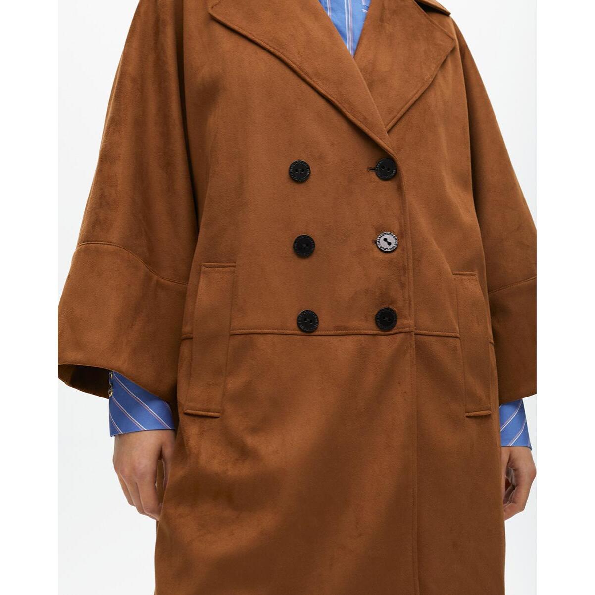 Cappotto oversize in camoscio