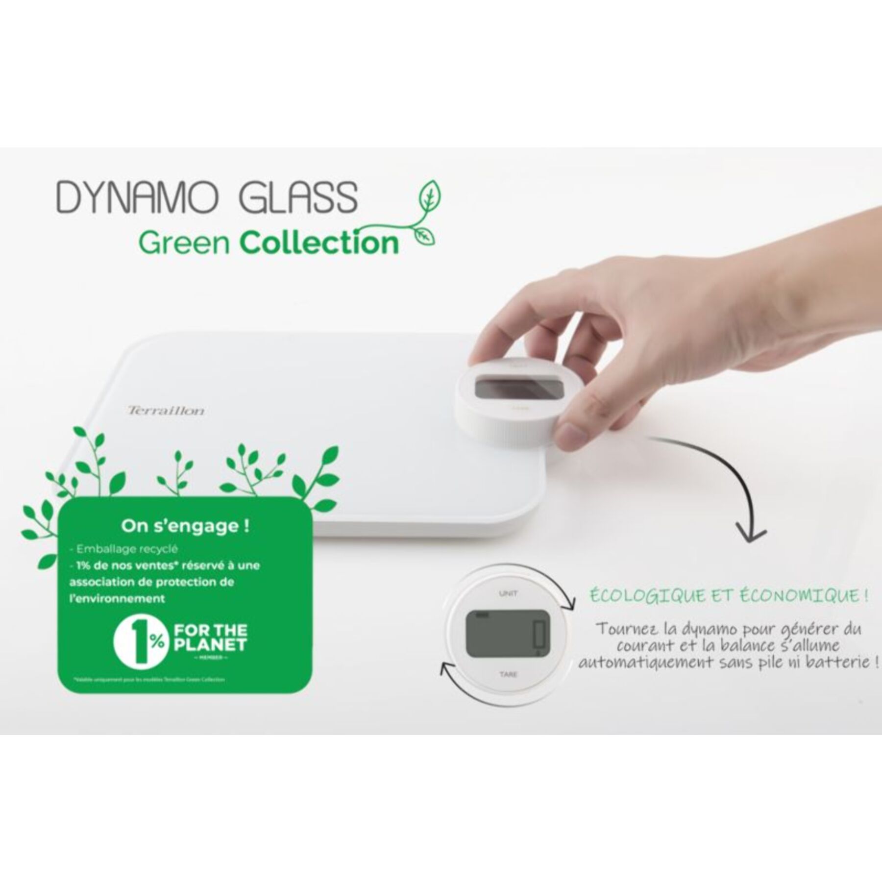 Balance de cuisine TERRAILLON DYNAMO GLASS