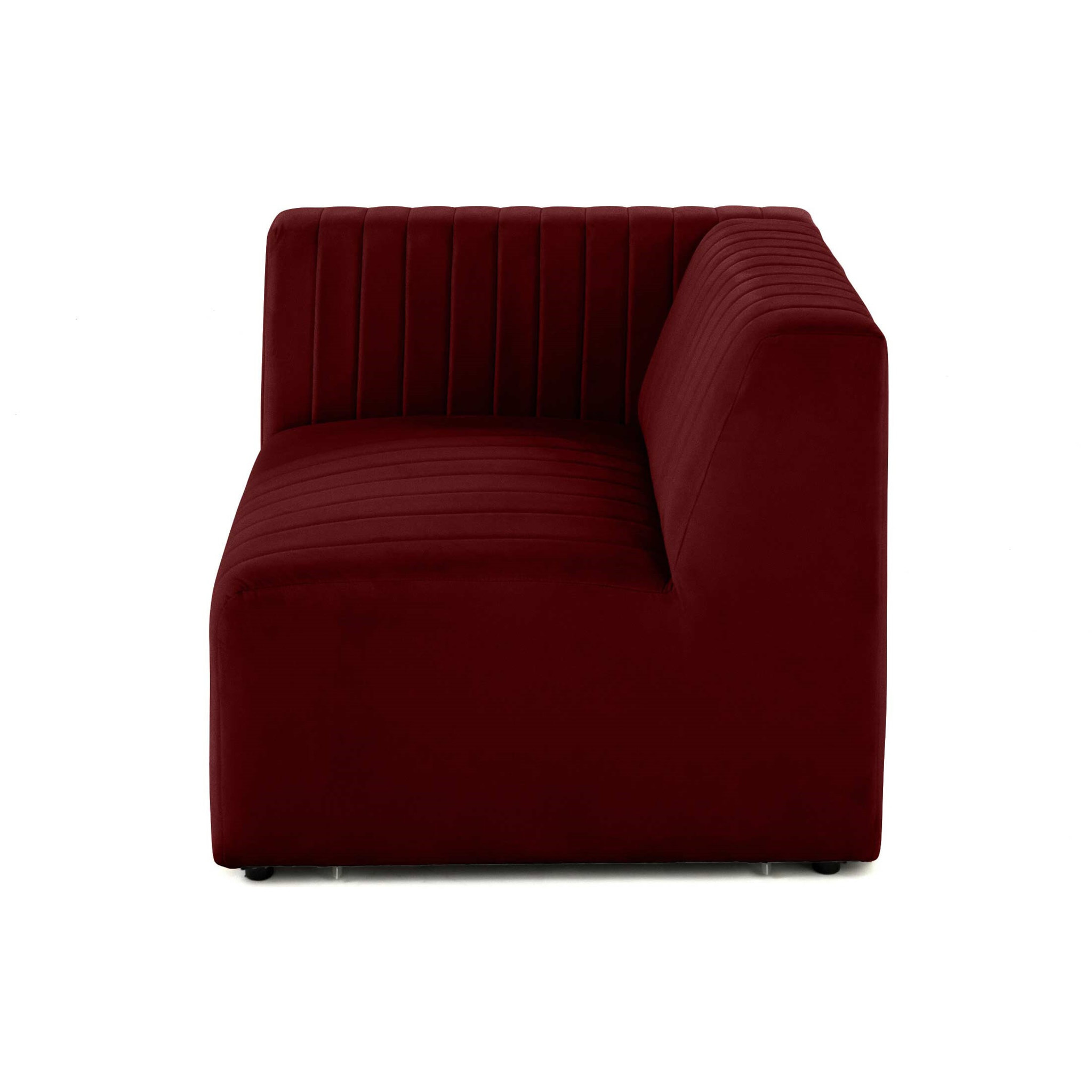 Nova - module d'assise gauche - en velours - Rouge
