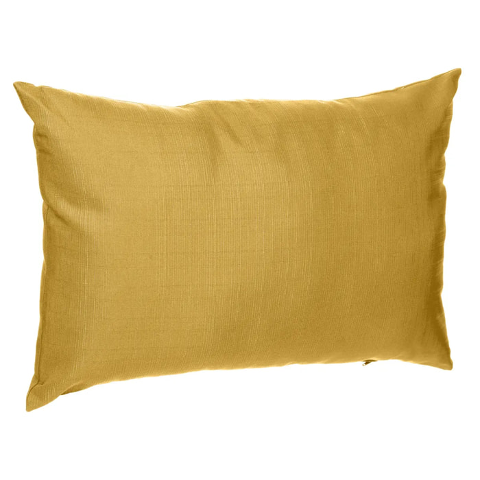 Coussin déco d'extérieur "Korai" jaune moutarde 30x50cm en polyester