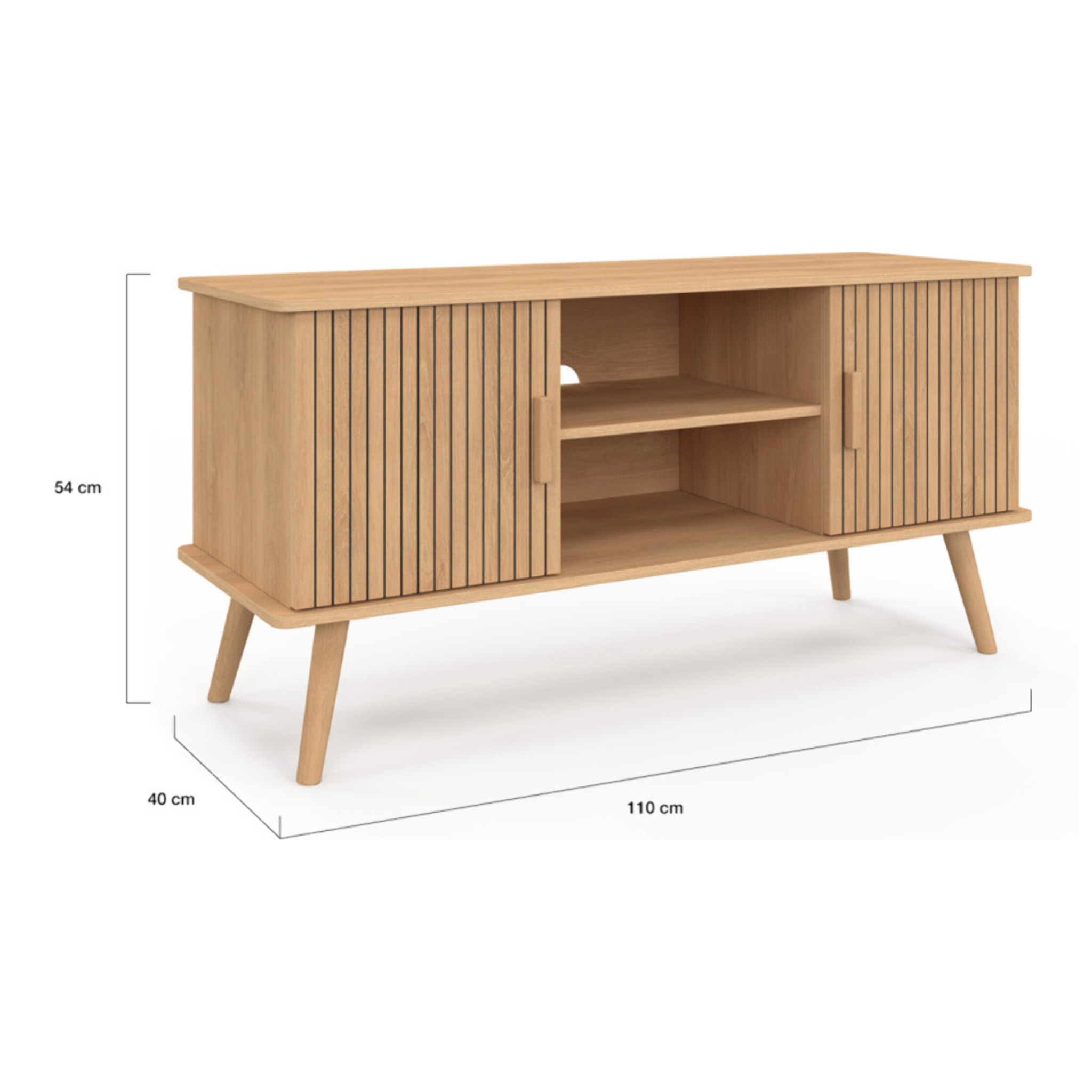 Meuble TV Faustine 2 portes L110cm