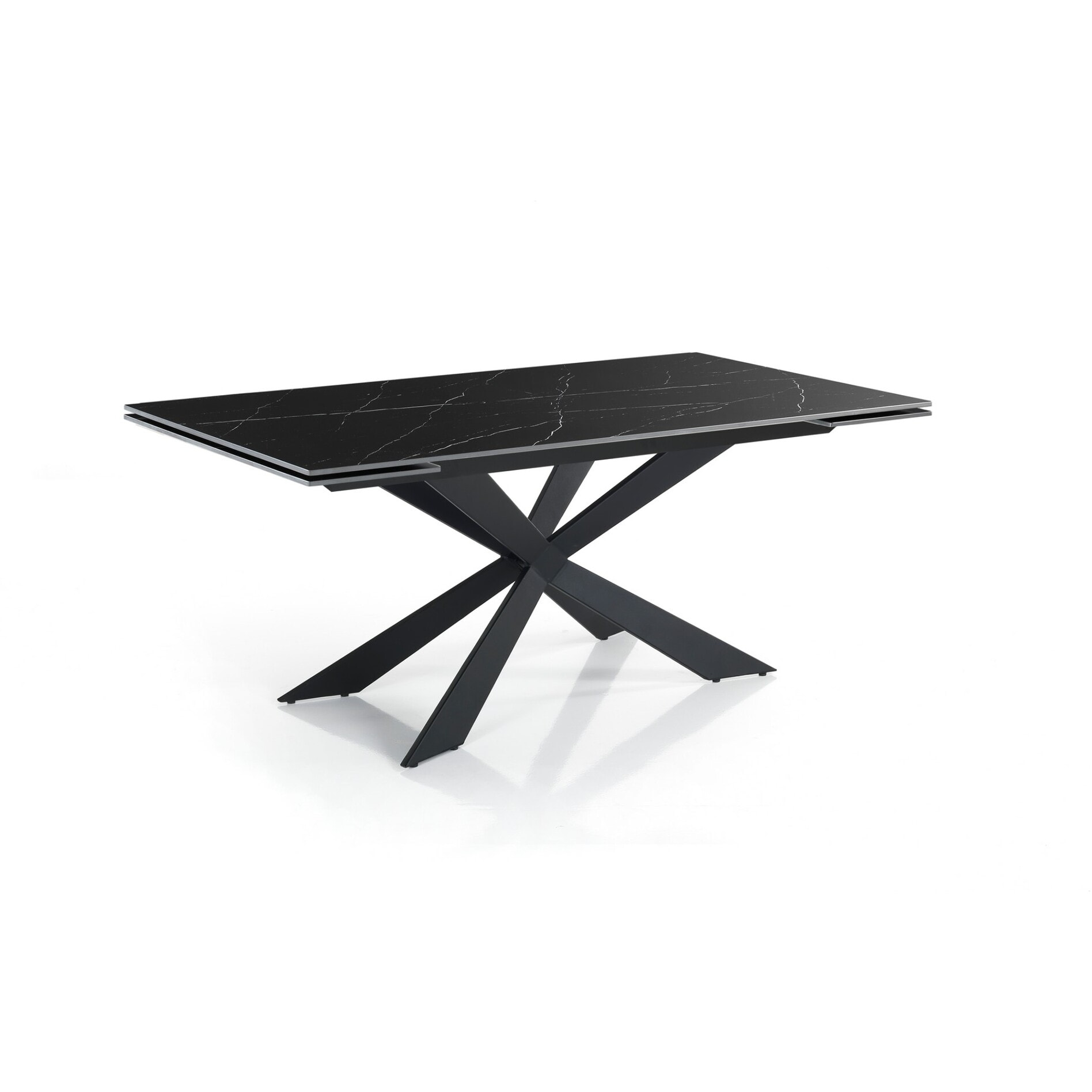 Oresteluchetta Tavolo allungabile WARD 120 BLACK MARBLE - BLACK