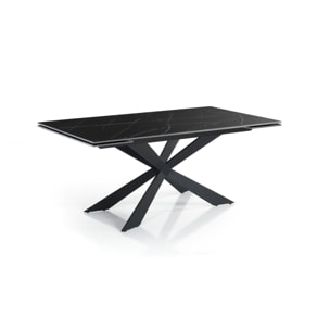 Oresteluchetta Tavolo allungabile WARD 120 BLACK MARBLE - BLACK