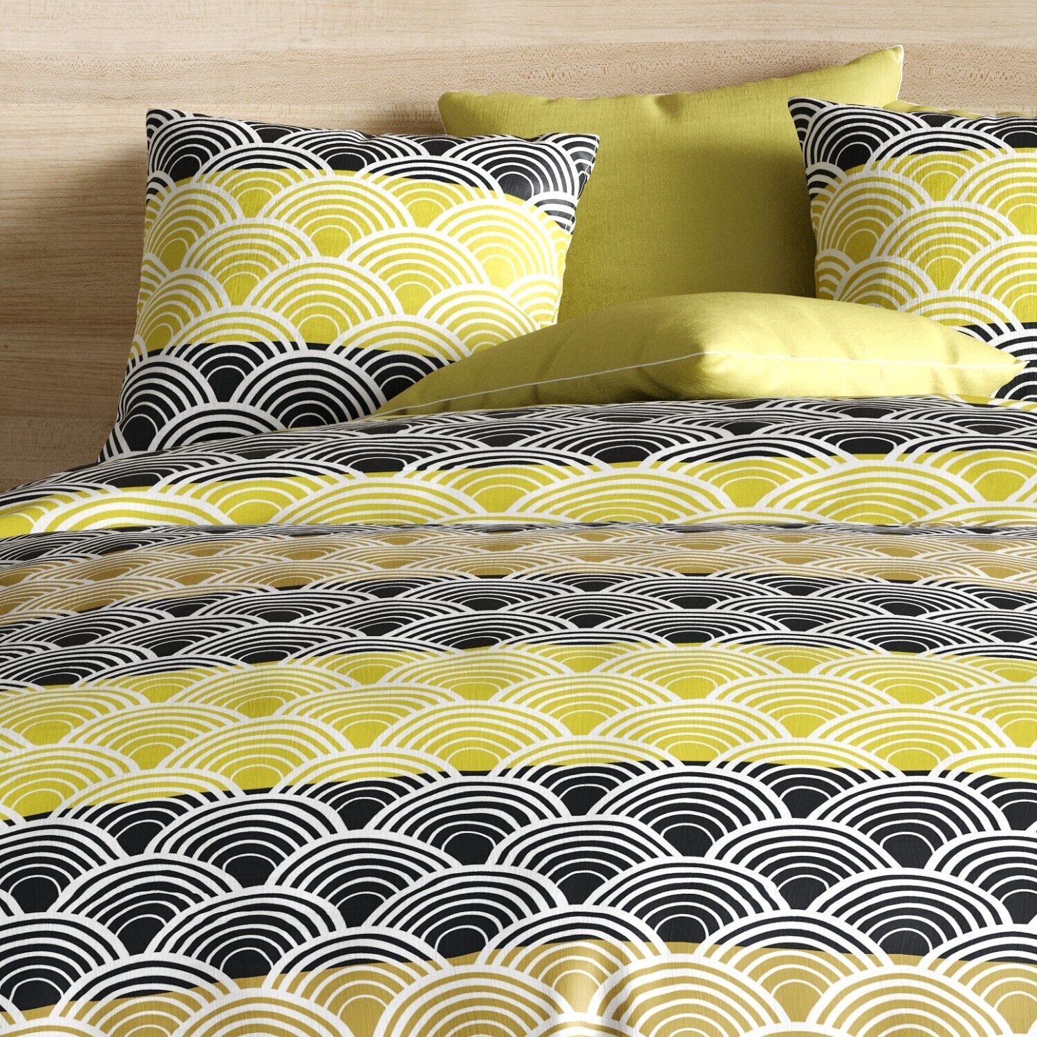 Parure De Couette 3pcs avec Taies oreiller 100% Microfibre 60 Gsm -hiko