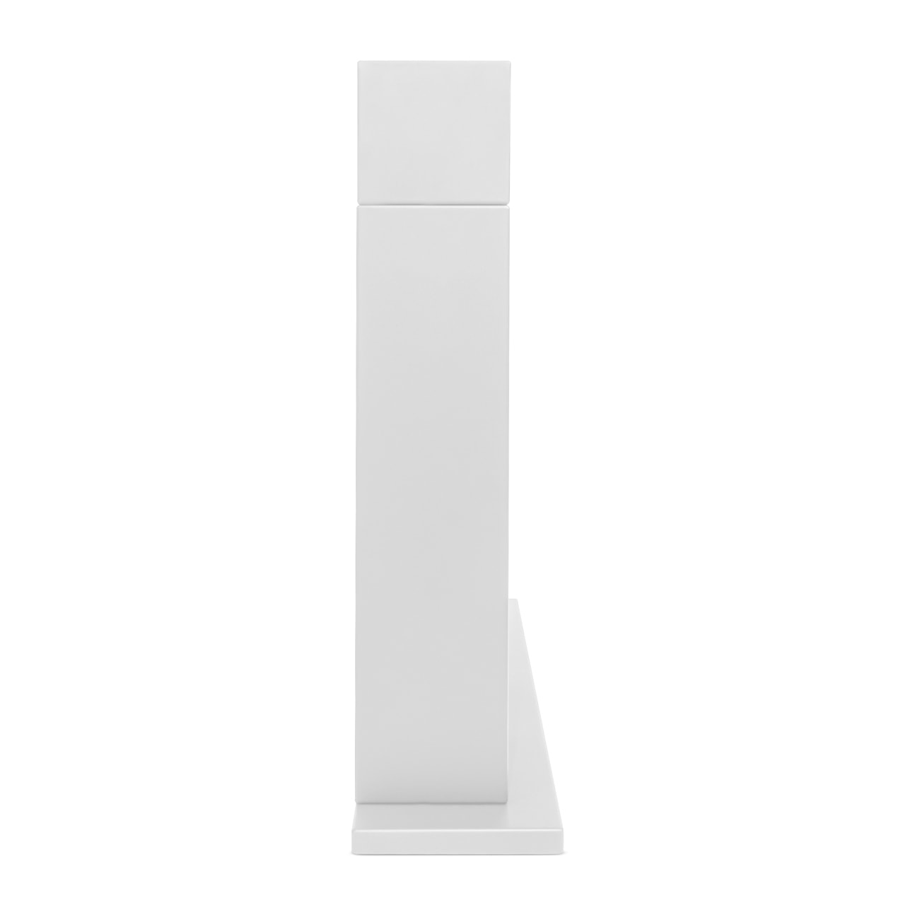 Marco Aurelio - Camino a bioetanolo da terra freestanding, biocamino da pavimento, 73x20xH75 cm colore bianco