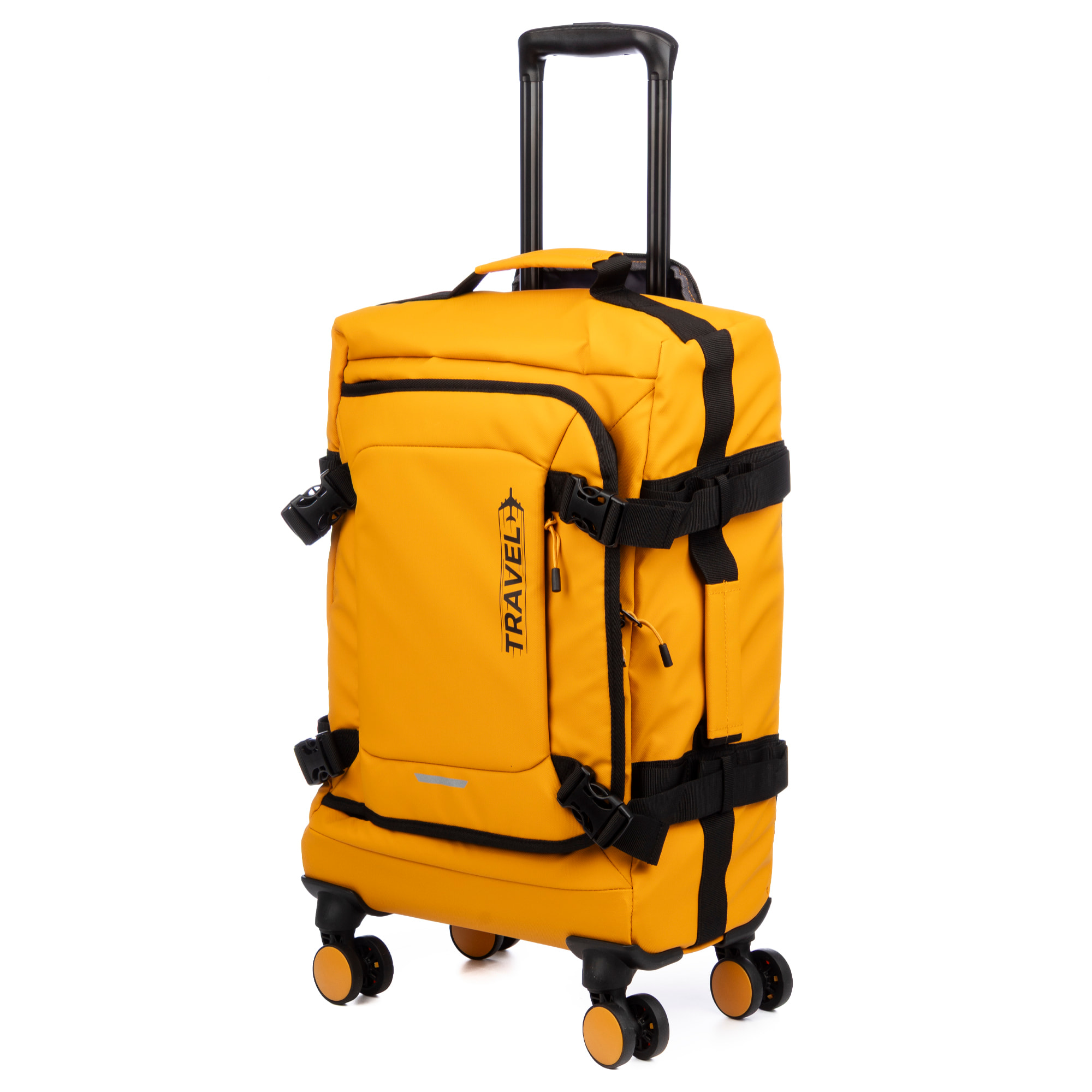 Juego de 3 maletas flexibles de tejido repelente al agua, reflectantes y de alta durabilidad.