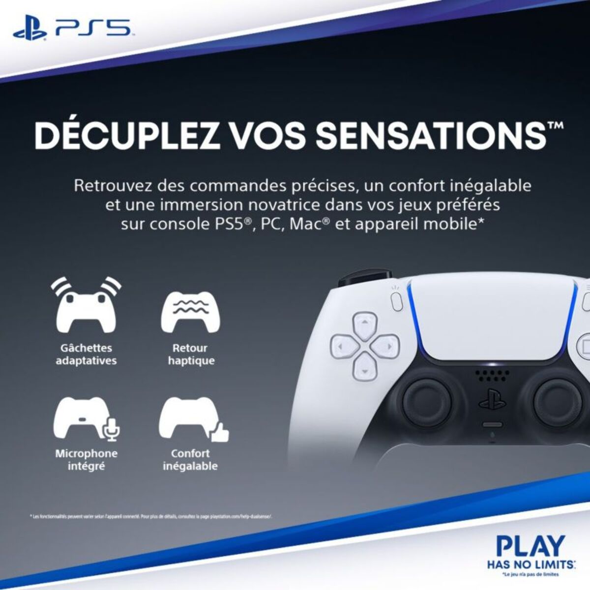 Manette SONY DUALSENSE COSMIC RED V3