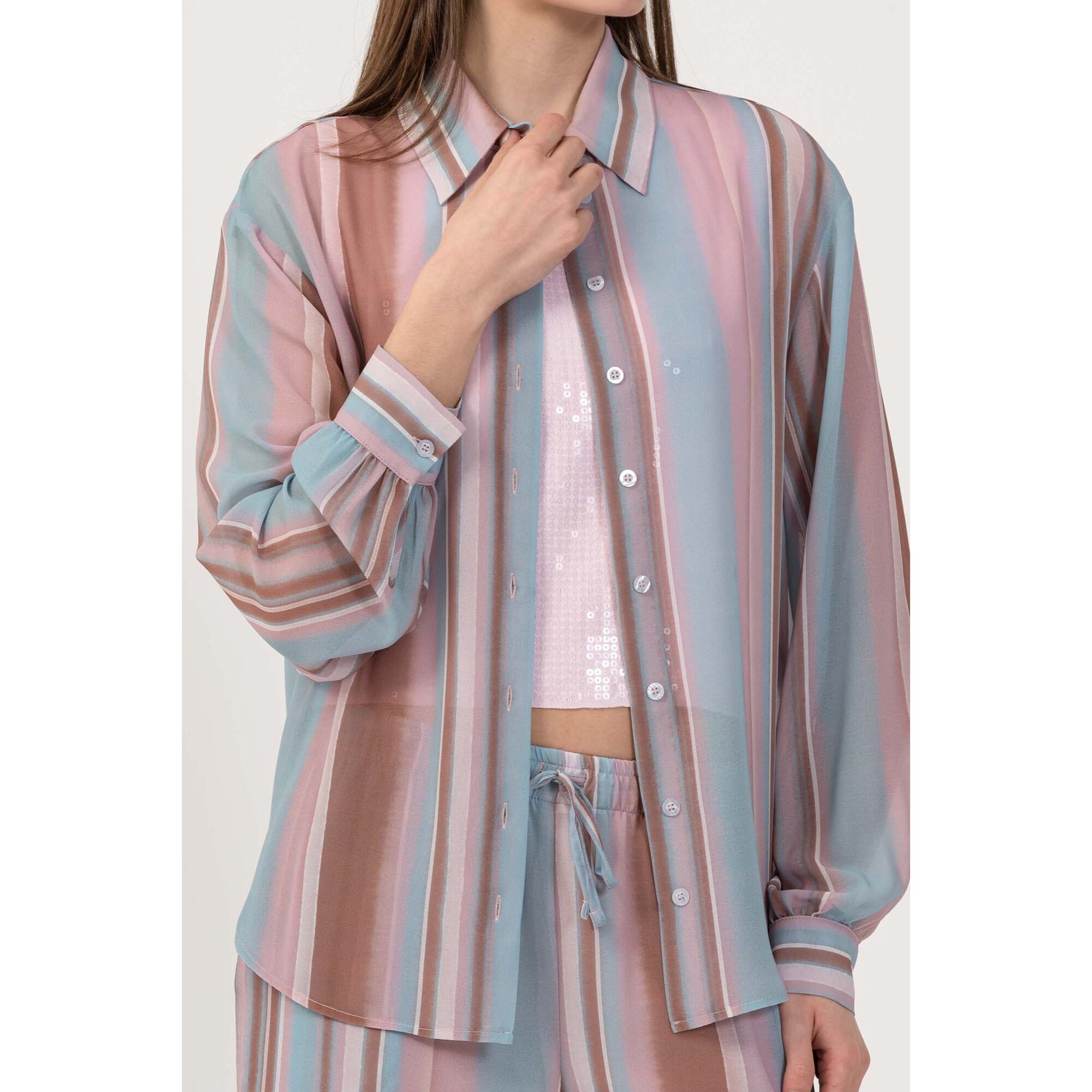Kocca - Camicia in fantasia a righe Donna