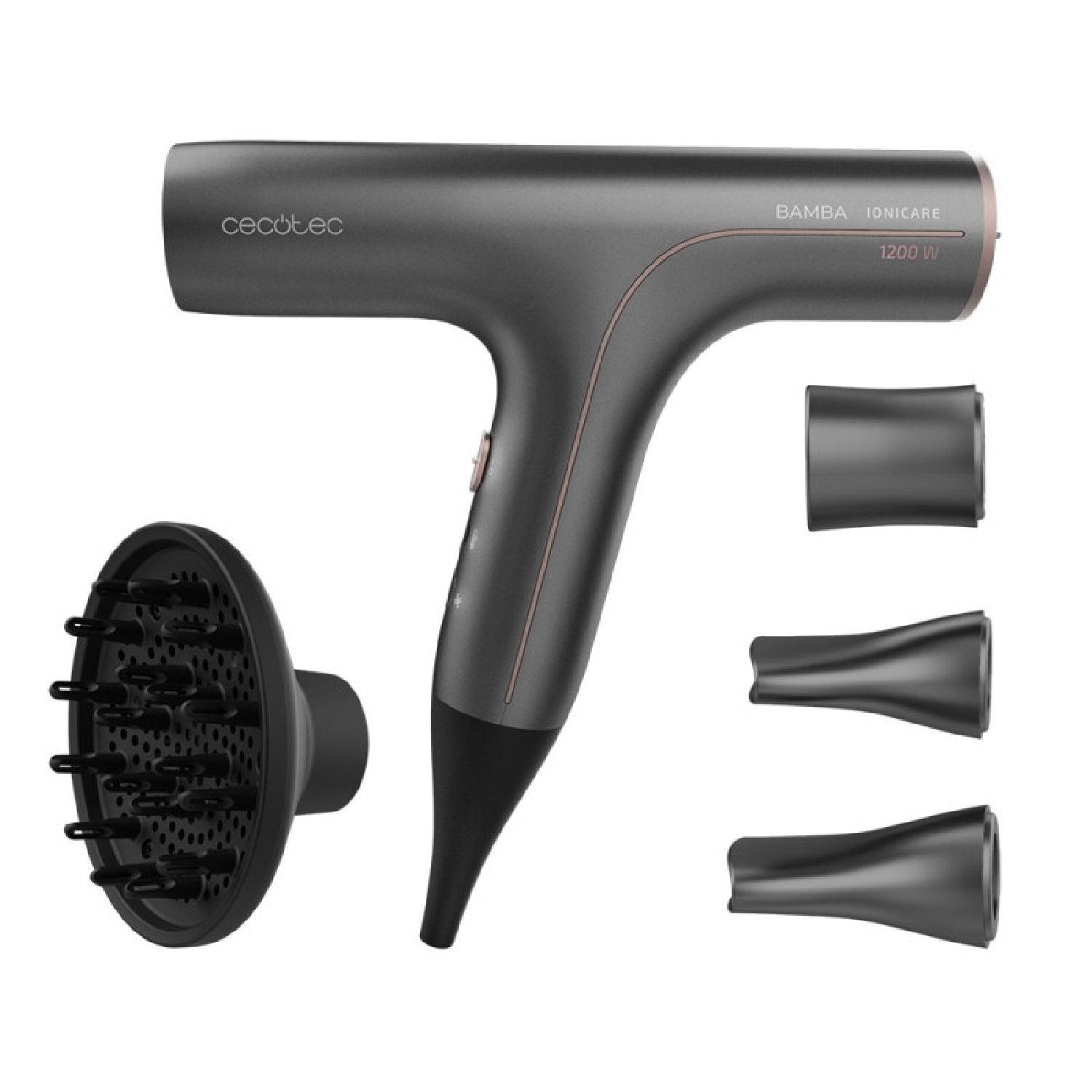 Cecotec Secador de pelo Ionico Bamba Ionicare 6000 RockStar Soft Pro. Motor Digi