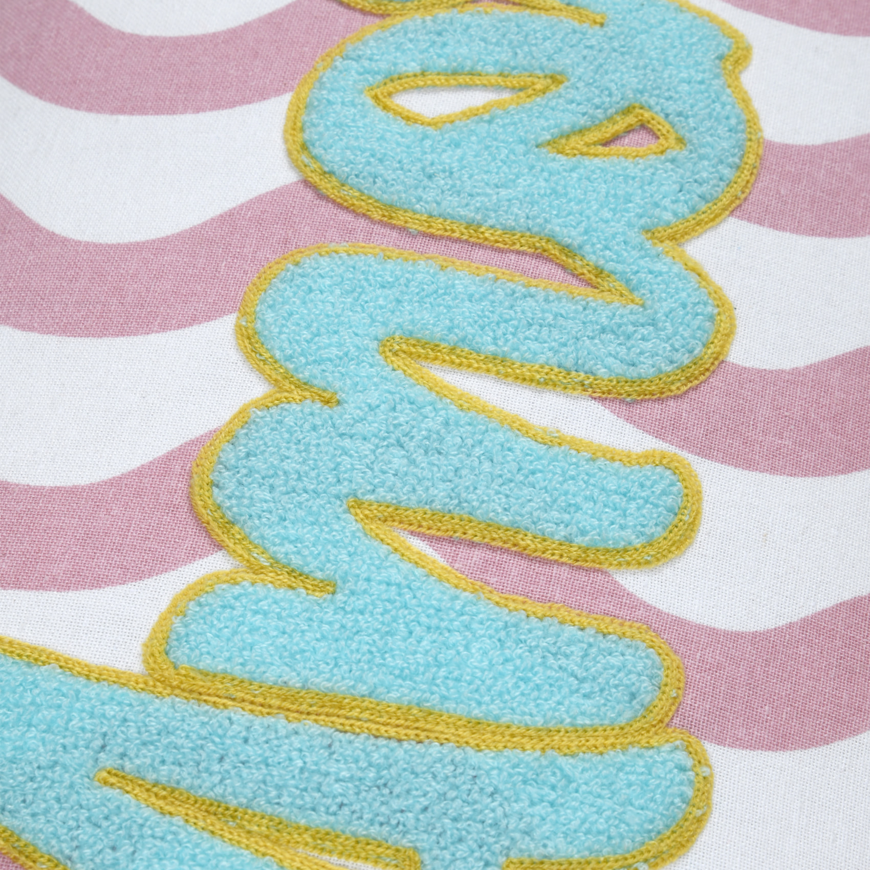 Coussin polycoton AMORE - Rose