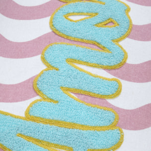 Coussin polycoton AMORE - Rose