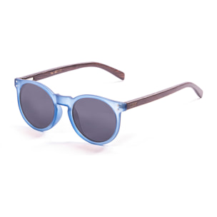 Gafas de sol OCEAN LIZARD WOOD - De brazo de bambú marrón con montura azul transparente / Marrón