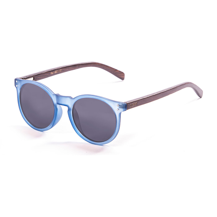 Gafas de sol OCEAN LIZARD WOOD - De brazo de bambú marrón con montura azul transparente / Marrón