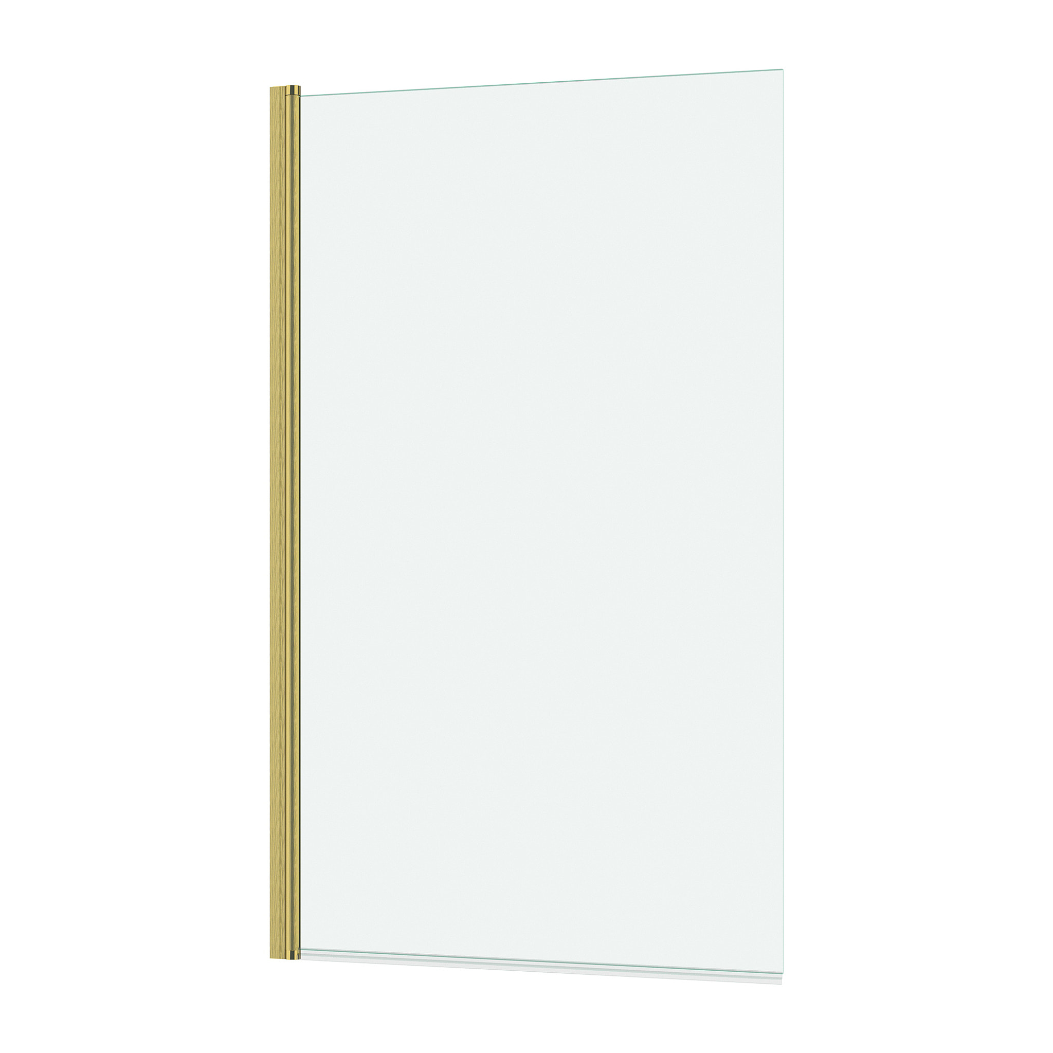Pare baignoire Rabattable 70x120cm - Profilé finition Or Doré Brossé - Verre Trempé 4mm - ELEMENTARY