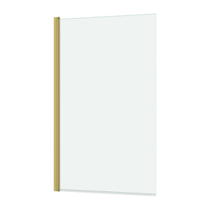 Pare baignoire Rabattable 70x120cm - Profilé finition Or Doré Brossé - Verre Trempé 4mm - ELEMENTARY