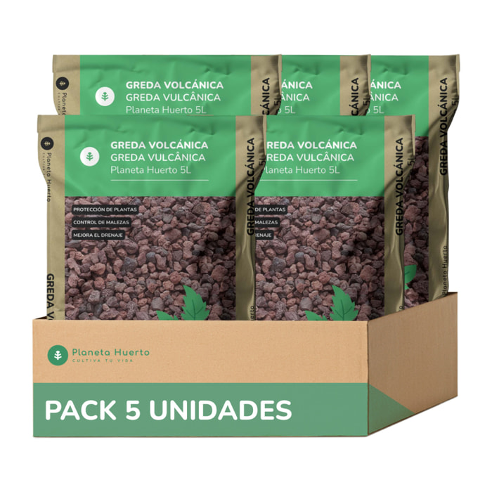 PLANETA HUERTO | Greda Volcánica 25 L – Mejorador de Suelos para Jardinería y Cultivo en Macetas