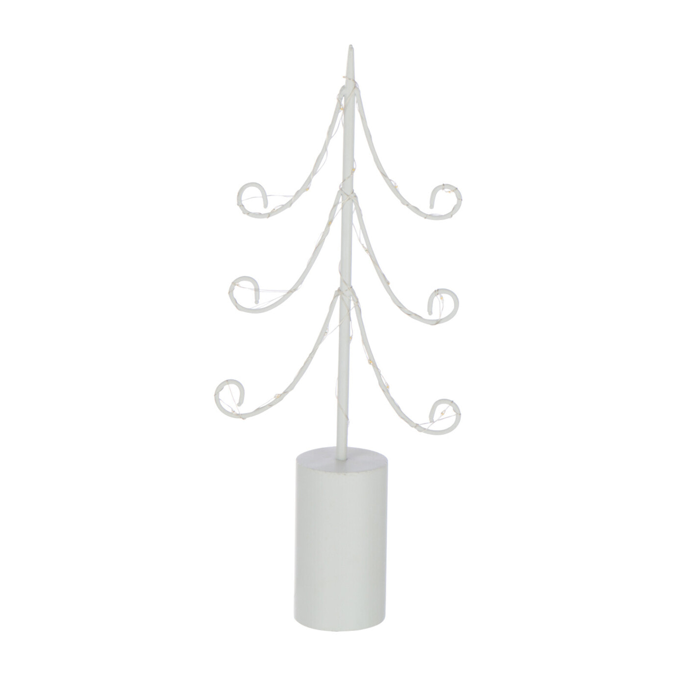 J-Line décoration Sapin - acier - blanc - small - LED