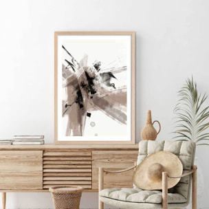 Affiche Etoile sauvage Affiche + cadre en bois - Chêne