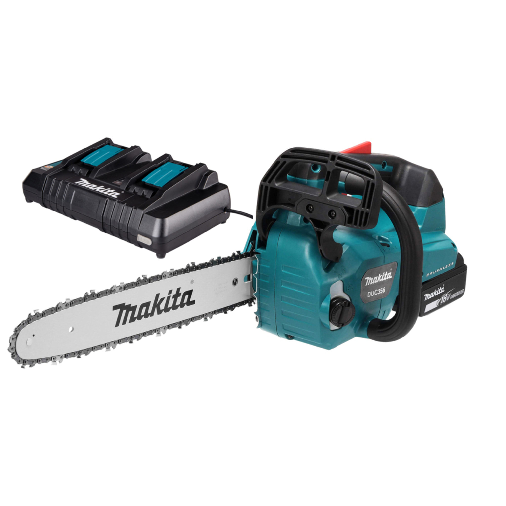 Motosierra LXT® 36V (2x18V) - MAKITA - con 2 baterías 18V 5.0Ah - cargador doble - DUC356T001