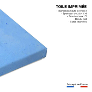 Tableau art abstrait vague de bleu Toile imprimée