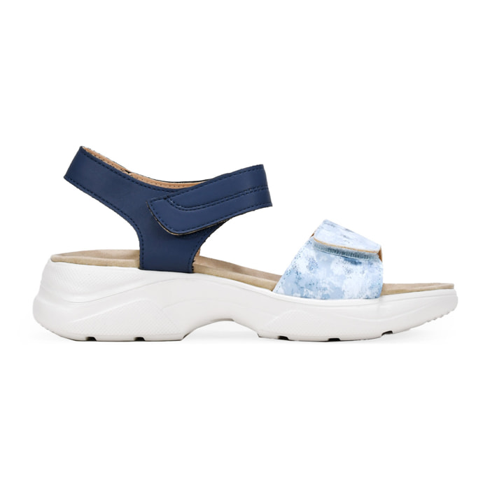 Sandalias deportivas azules con velcro