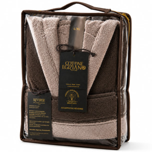 COTONE EGIZIANO Accappatoio Reverse in cotone egiziano 430 gr_Cream