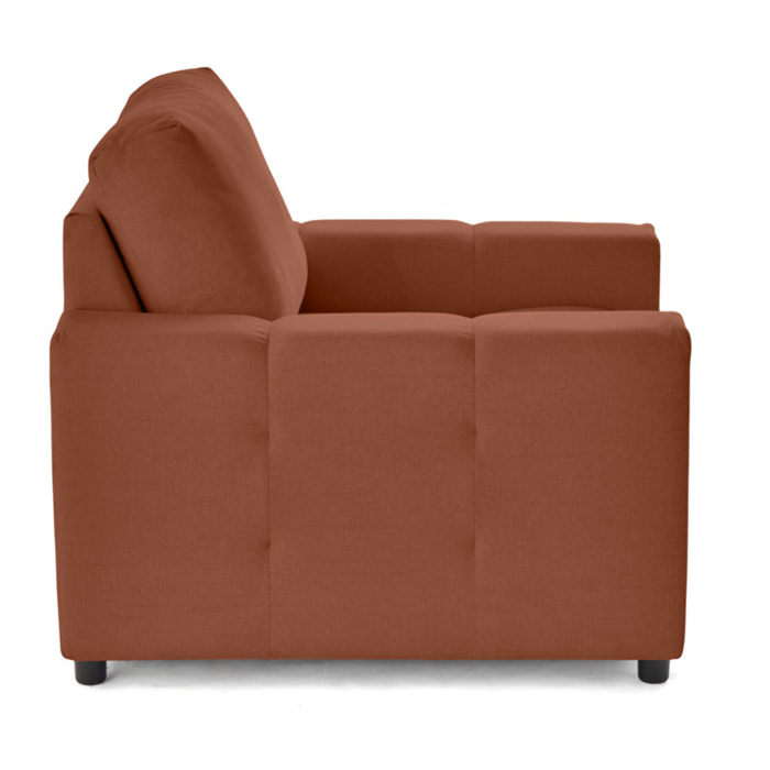 Crocus - fauteuil en tissu - Rouille