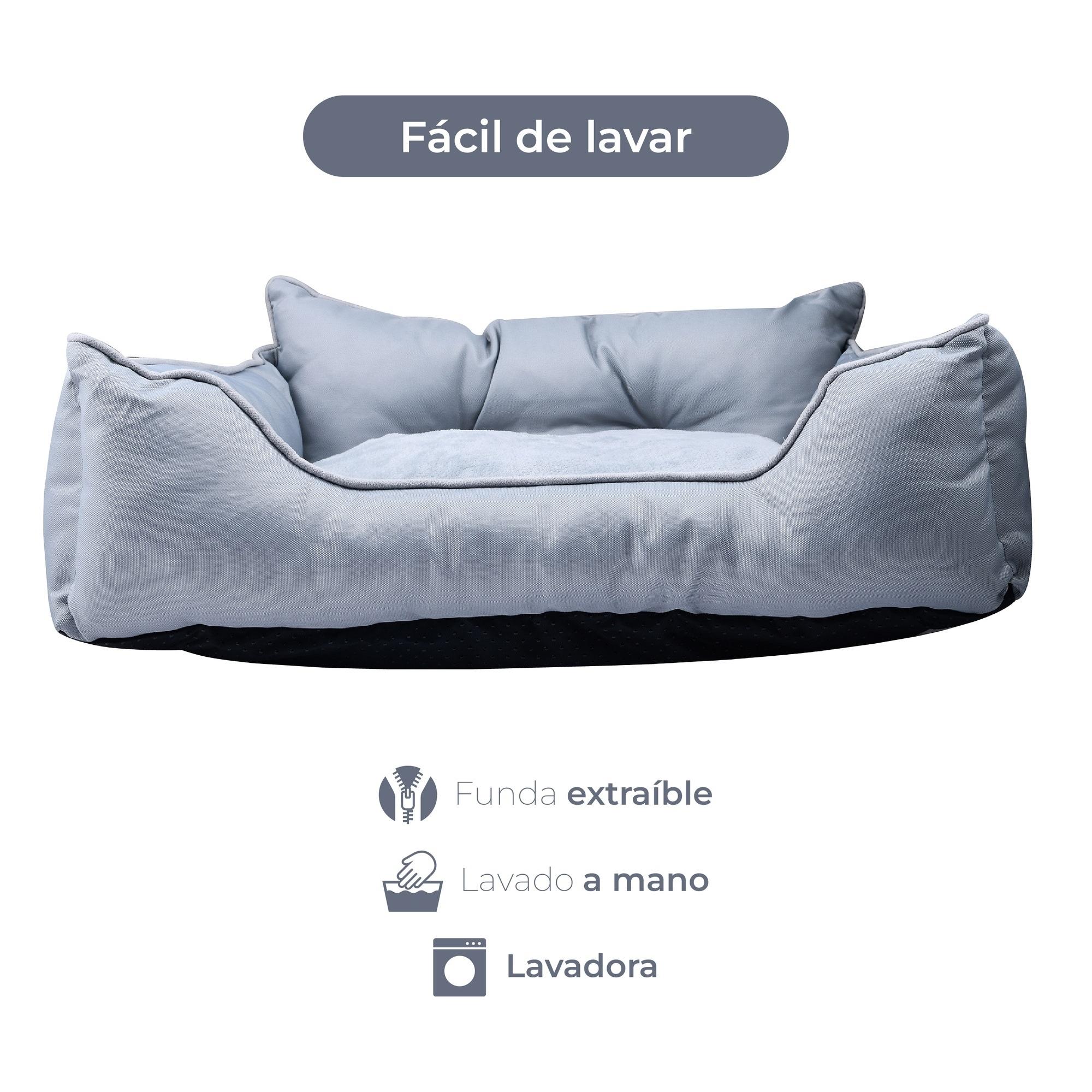 Cama para mascota con funda extraíble de Benetton color gris