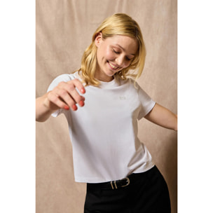 Camiseta Tori blanca con print engomado Polo Club