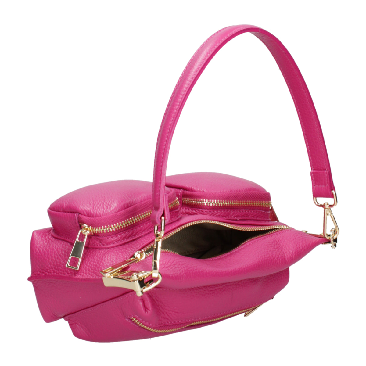 Borsa a spalla da donna In Vera pelle Made in Italy 27x14x8 cm