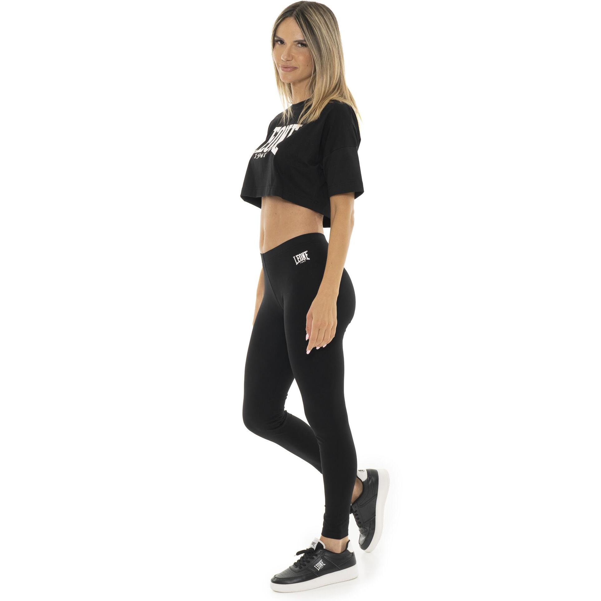 Leggings da donna in cotone elasticizzato Leone Basic