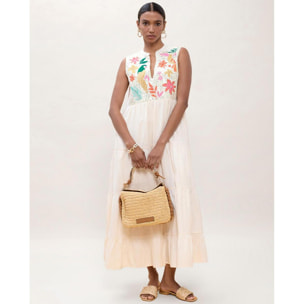 Abito con volant a pappagallo