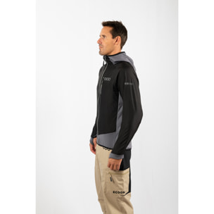 Chaqueta ECOActive Light Insulated Hybrid Jacket with cap marca ECOON - Negro / Gris