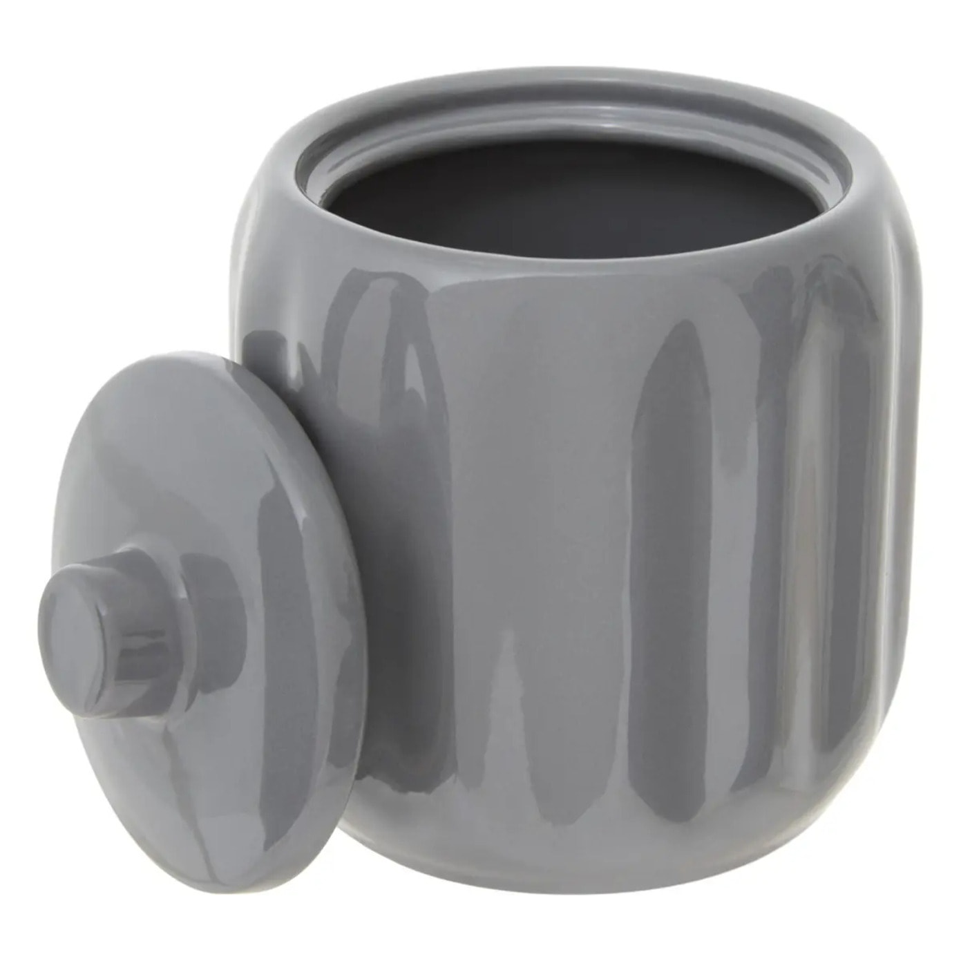 Pot à coton Colorama en céramique D.12,5cm gris