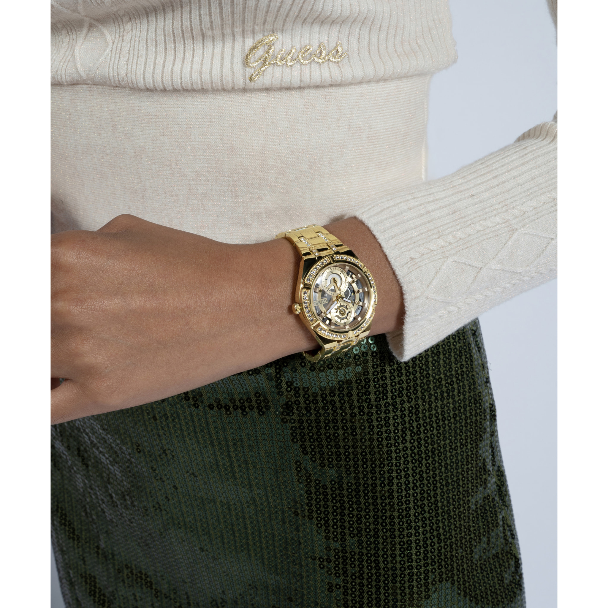 Guess Reloj Analógico De Cuarzo. Gt Allara