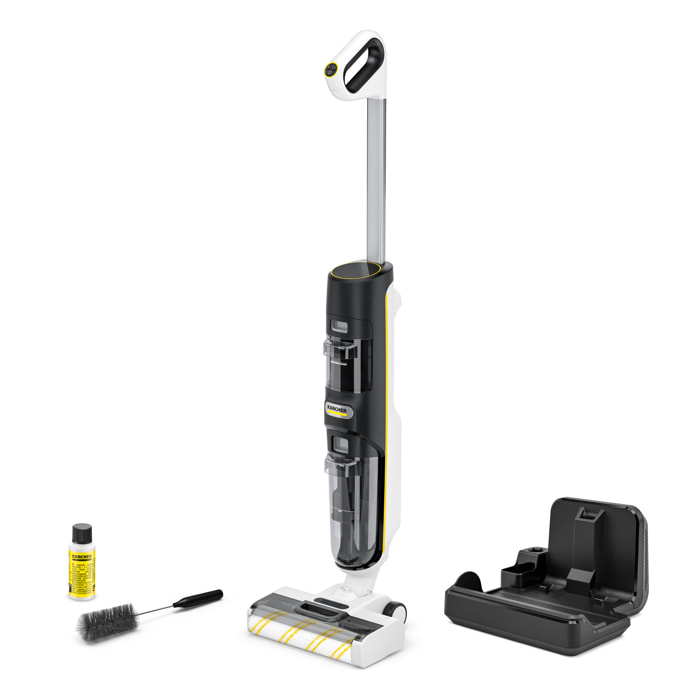 Aspirateur laveur sans fil Karcher FCV4 DRY- eau/poussières - 200 m² - aspire lave et sèche - autonettoyage/séchage 70°