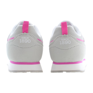 Sneakers U.S. Polo Assn Light Gray-Fuxia