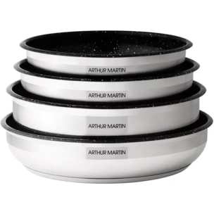 Batterie de cuisine ARTHUR MARTIN 15 pièces AM1526CR