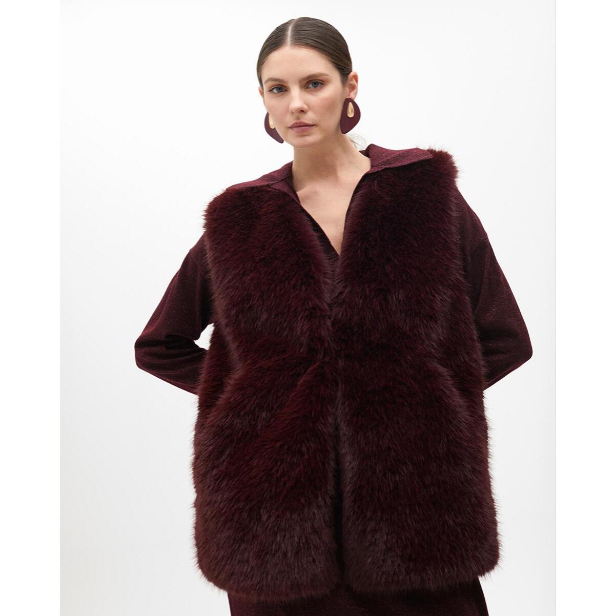 Gilet Pelliccia Fodera Logata