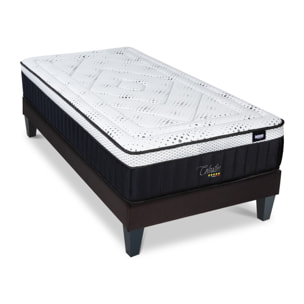 Ensemble Matelas Memoire de forme Célestin avec sommier en bois