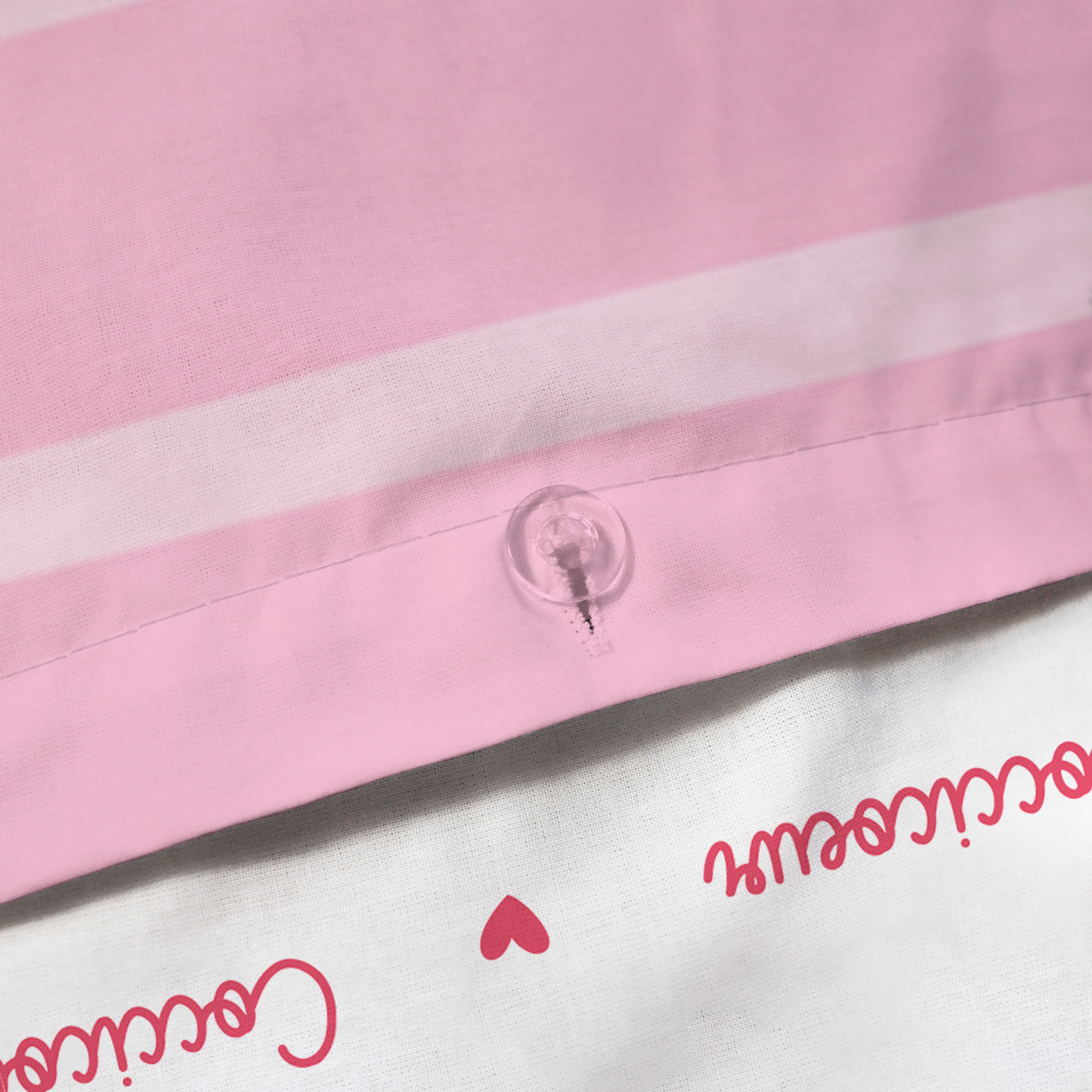 Parure de lit imprimée 100% coton, COCCI COEUR