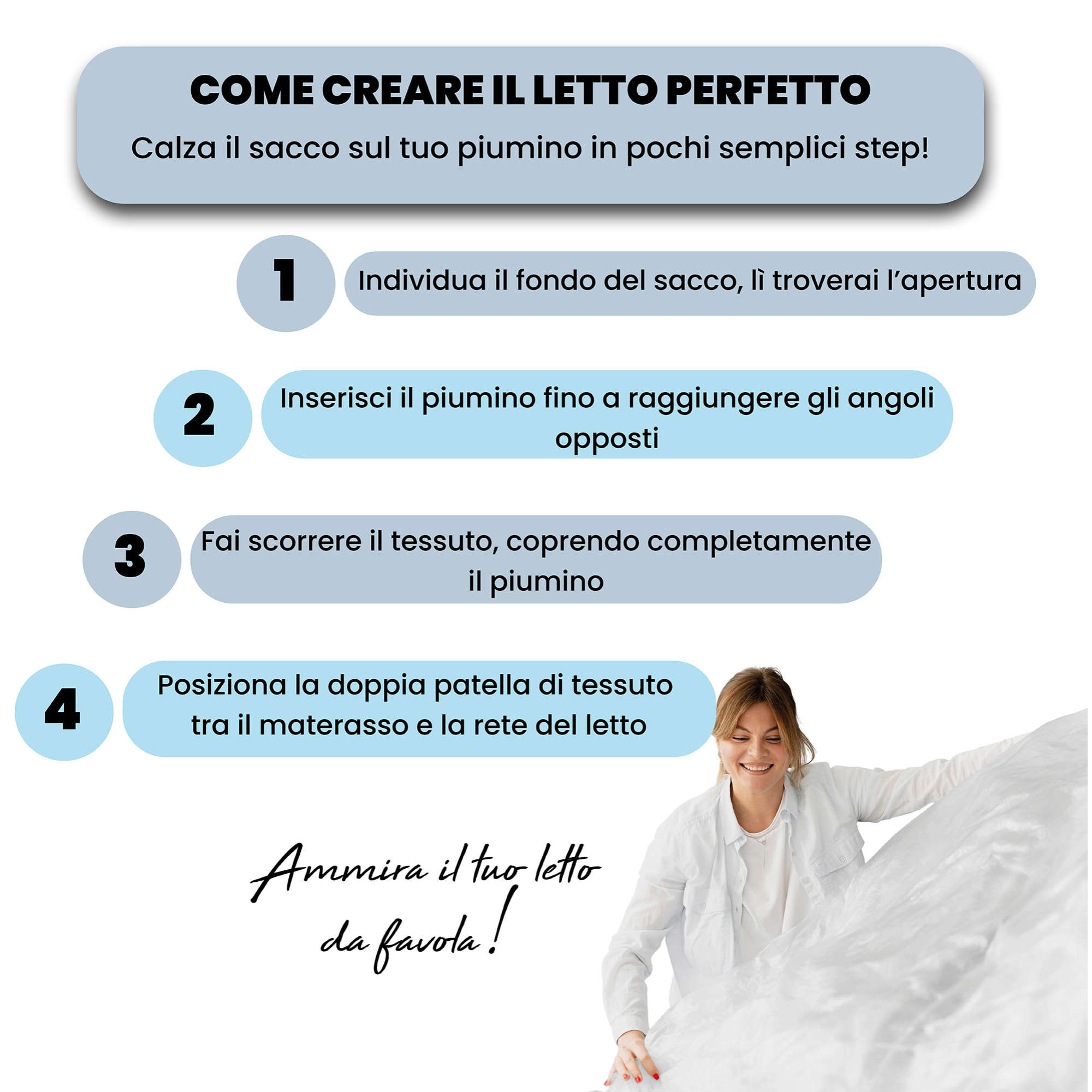 PARURE COPRIPIUMINO NATURAL COLOR, 100% Cotone, Made in Italy - BIANCO/BIANCO