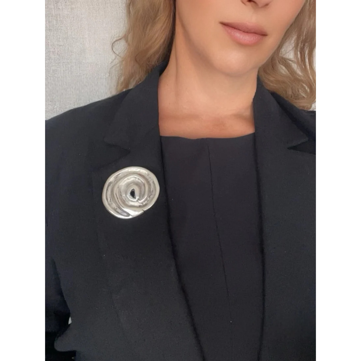 Broche Señales en plata 10µ diseño Gloria Mago envejecido vintage