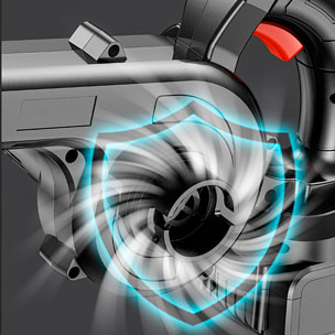 Soplador industrial DOBLE BATERIA de iones de litio 6500mAh, 4,5kpa, 1.6 m/m y 2000rpm.