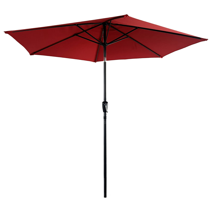 Parasol droit HAPUNA rond - Rouge